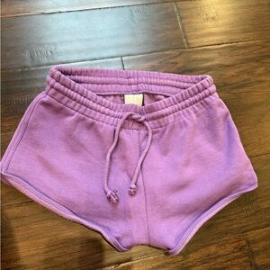 Aritzia TNA Purple Lounge sweatshorts